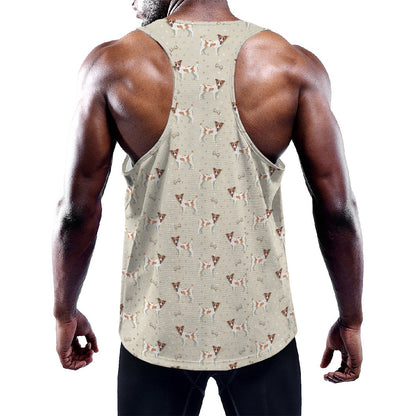 Polka Dot Jack Russell Terrier Print Training Tank Top
