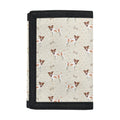 Polka Dot Jack Russell Terrier Print Trifold Wallet