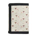 Polka Dot Jack Russell Terrier Print Trifold Wallet