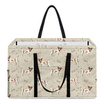 Polka Dot Jack Russell Terrier Print Utility Tote Bag