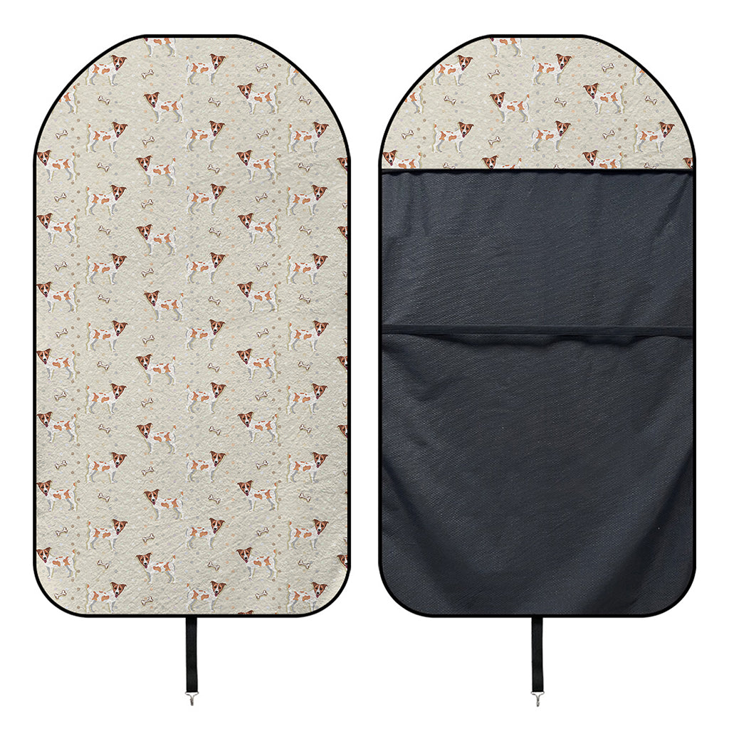 Polka Dot Jack Russell Terrier Print Waterproof Car Seat Cover