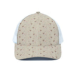 Polka Dot Jack Russell Terrier Print White Mesh Trucker Cap