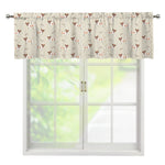 Polka Dot Jack Russell Terrier Print Window Valance