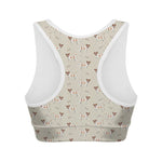 Polka Dot Jack Russell Terrier Print Women's Sports Bra