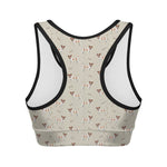 Polka Dot Jack Russell Terrier Print Women's Sports Bra