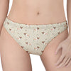 Polka Dot Jack Russell Terrier Print Women's Thong