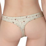 Polka Dot Jack Russell Terrier Print Women's Thong