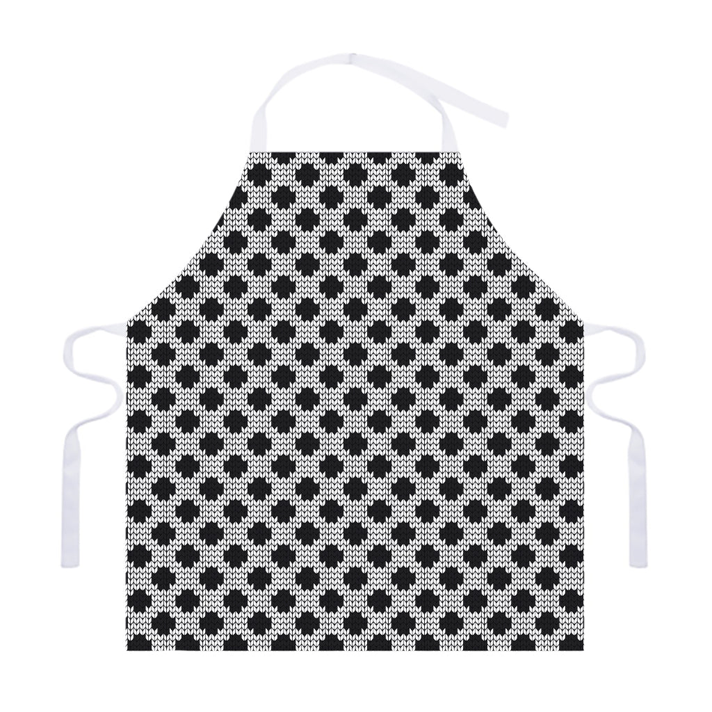 Polka Dot Knitted Pattern Print Adjustable Apron