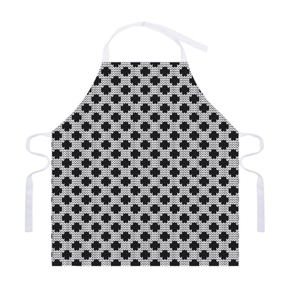 Polka Dot Knitted Pattern Print Adjustable Apron