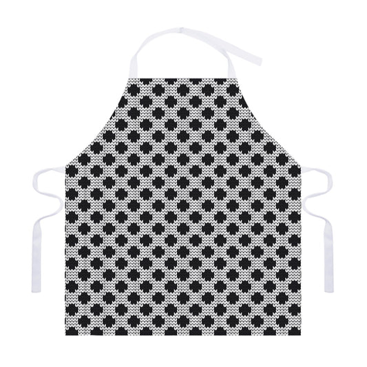Polka Dot Knitted Pattern Print Adjustable Apron
