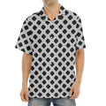 Polka Dot Knitted Pattern Print Aloha Shirt