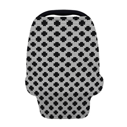 Polka Dot Knitted Pattern Print Baby Seat Cover