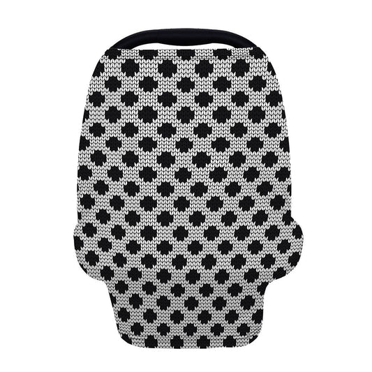 Polka Dot Knitted Pattern Print Baby Seat Cover