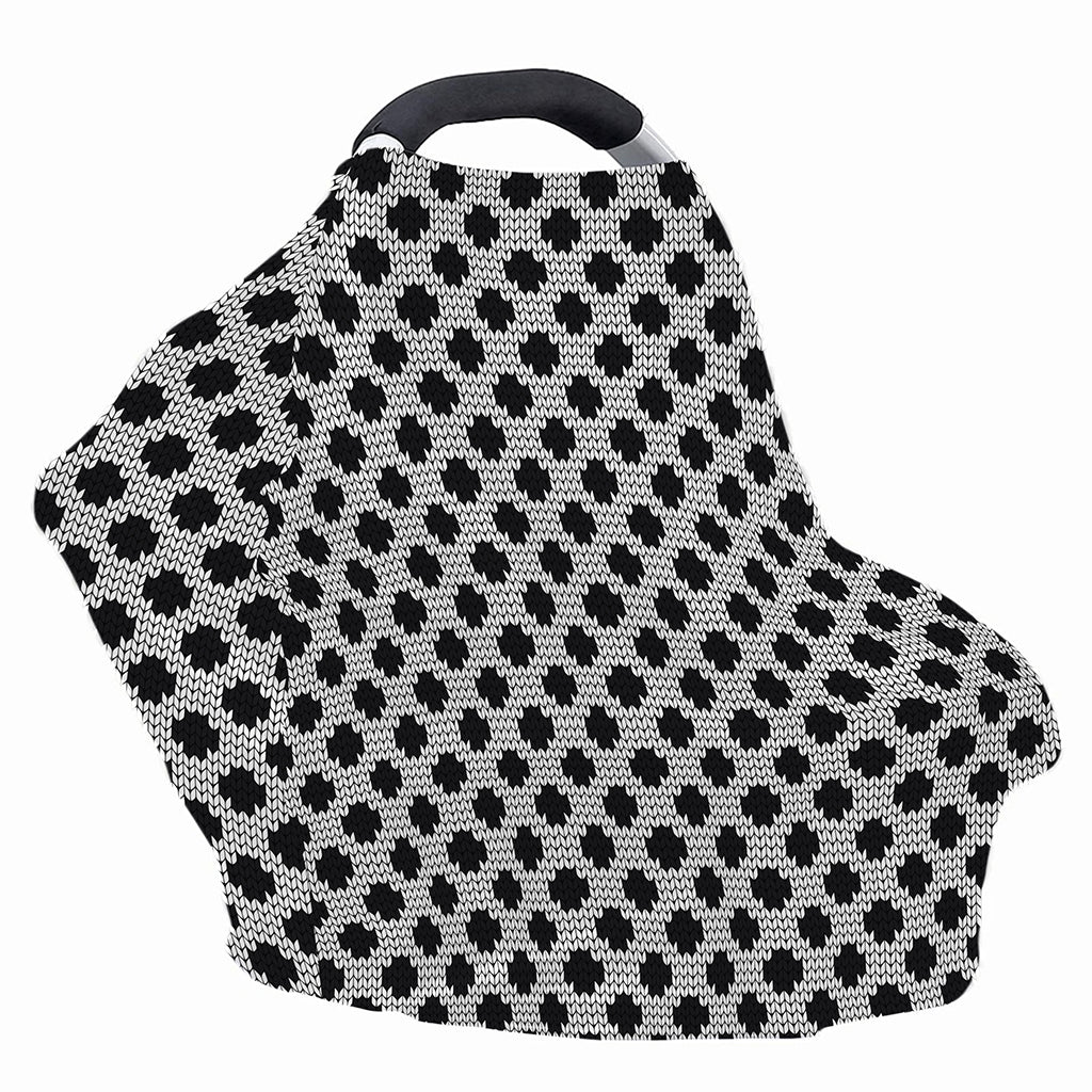 Polka Dot Knitted Pattern Print Baby Seat Cover