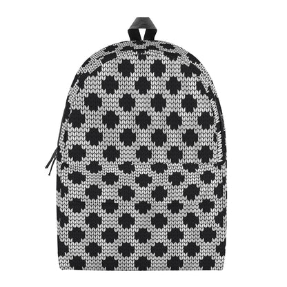 Polka Dot Knitted Pattern Print Backpack
