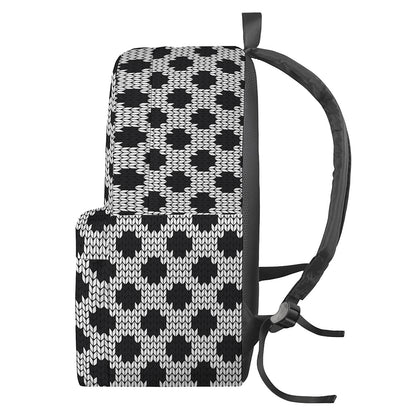 Polka Dot Knitted Pattern Print Backpack