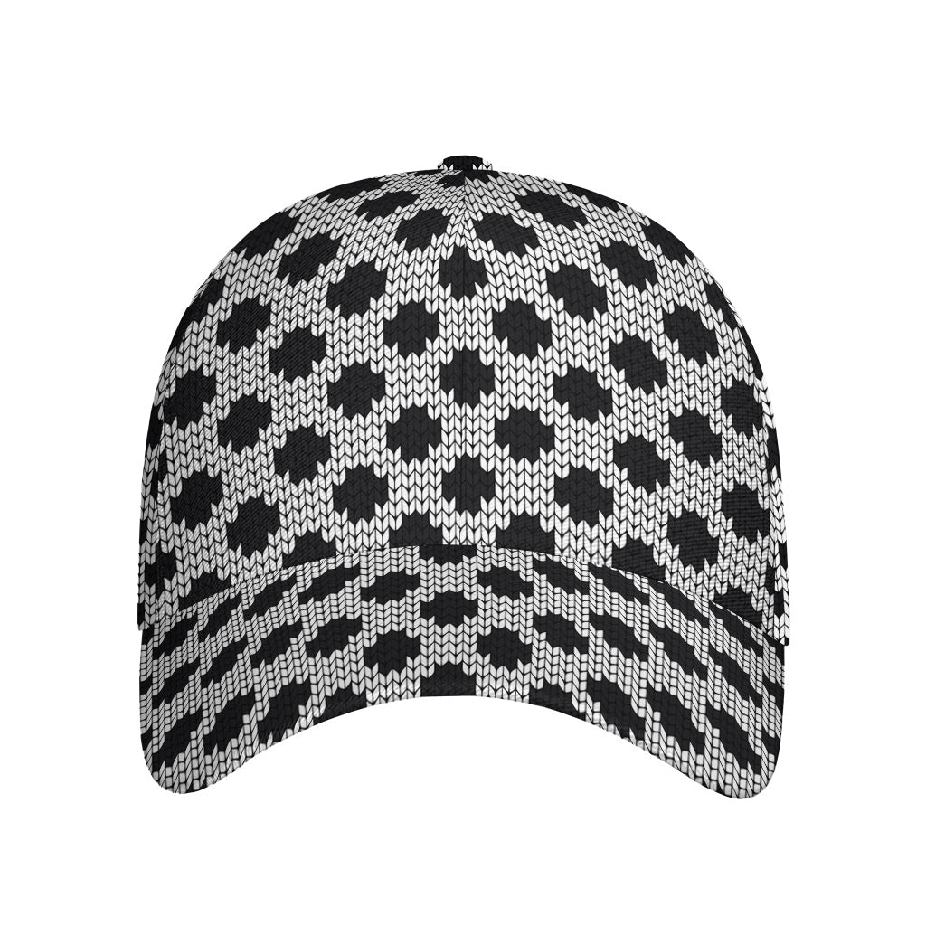 Polka Dot Knitted Pattern Print Baseball Cap
