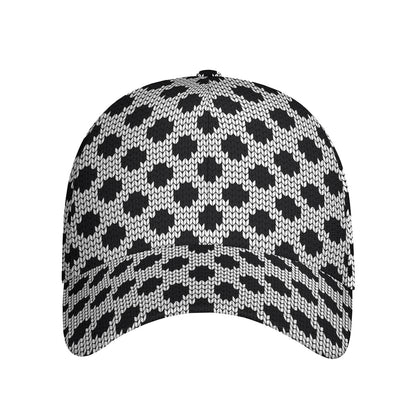 Polka Dot Knitted Pattern Print Baseball Cap