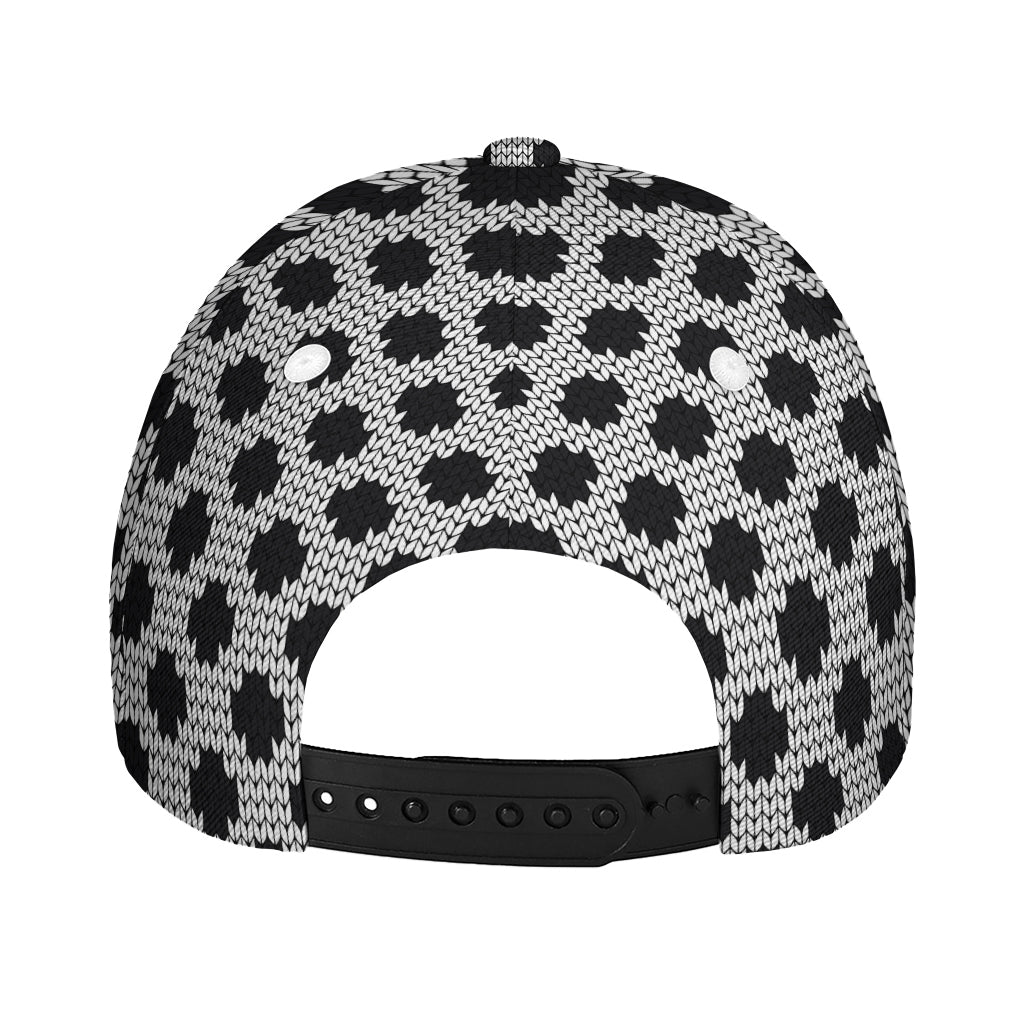 Polka Dot Knitted Pattern Print Baseball Cap