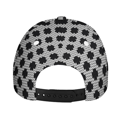 Polka Dot Knitted Pattern Print Baseball Cap