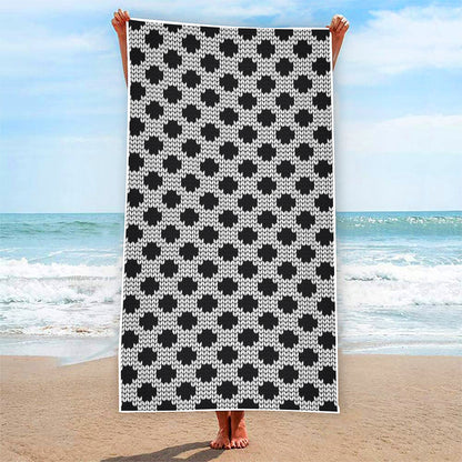 Polka Dot Knitted Pattern Print Beach Towel