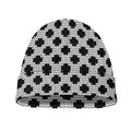 Polka Dot Knitted Pattern Print Beanie