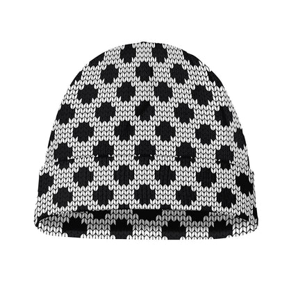 Polka Dot Knitted Pattern Print Beanie