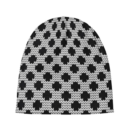 Polka Dot Knitted Pattern Print Beanie
