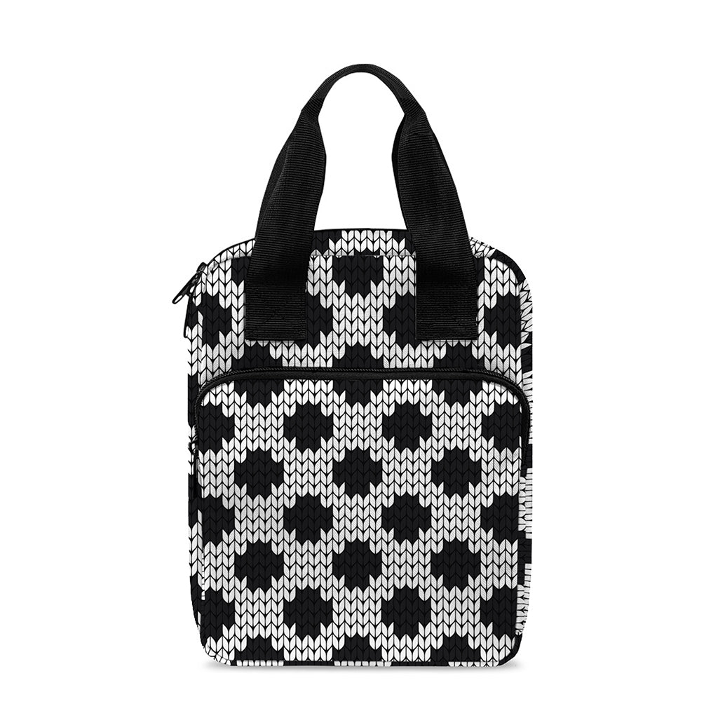 Polka Dot Knitted Pattern Print Bible Tote Bag