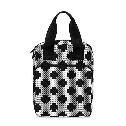 Polka Dot Knitted Pattern Print Bible Tote Bag