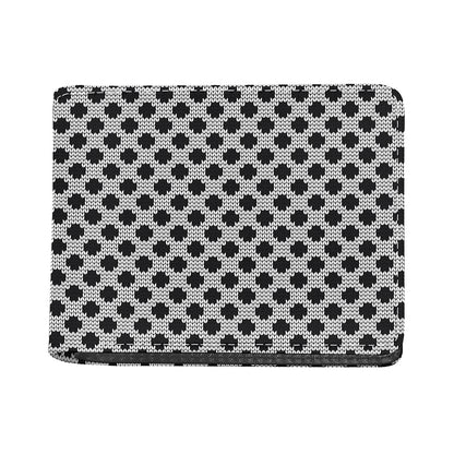 Polka Dot Knitted Pattern Print Bifold Wallet