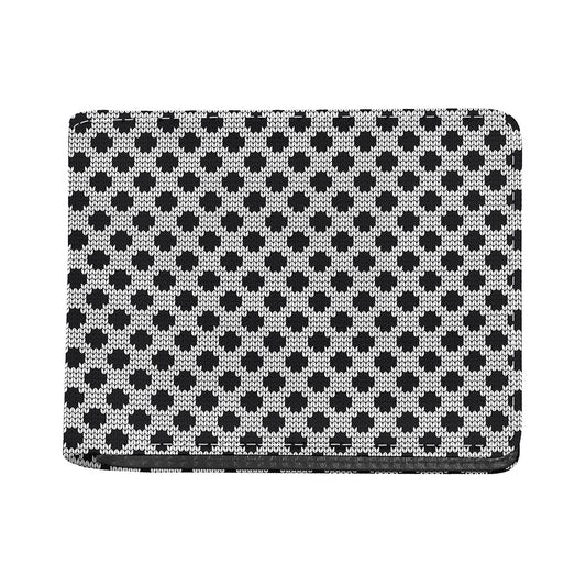Polka Dot Knitted Pattern Print Bifold Wallet