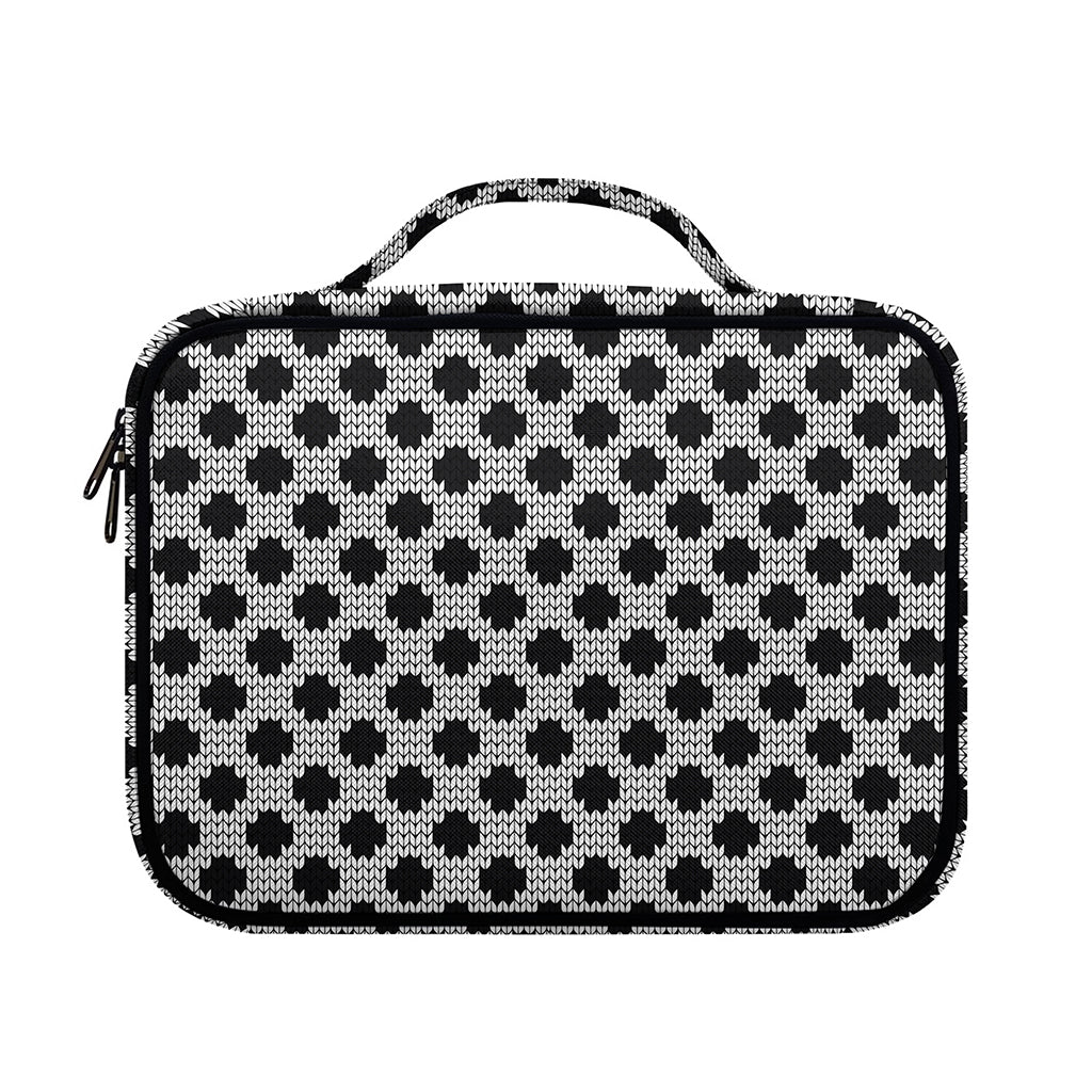Polka Dot Knitted Pattern Print Briefcase Bible Bag