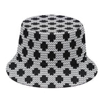 Polka Dot Knitted Pattern Print Bucket Hat