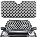 Polka Dot Knitted Pattern Print Car Windshield Sun Shade
