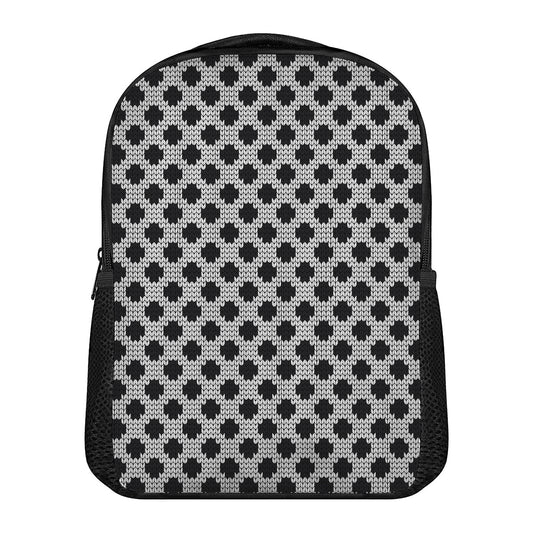 Polka Dot Knitted Pattern Print Casual Backpack