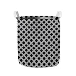 Polka Dot Knitted Pattern Print Collapsible Laundry Basket
