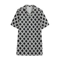Polka Dot Knitted Pattern Print Cotton Hawaiian Shirt