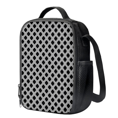 Polka Dot Knitted Pattern Print Crossbody Lunch Bag