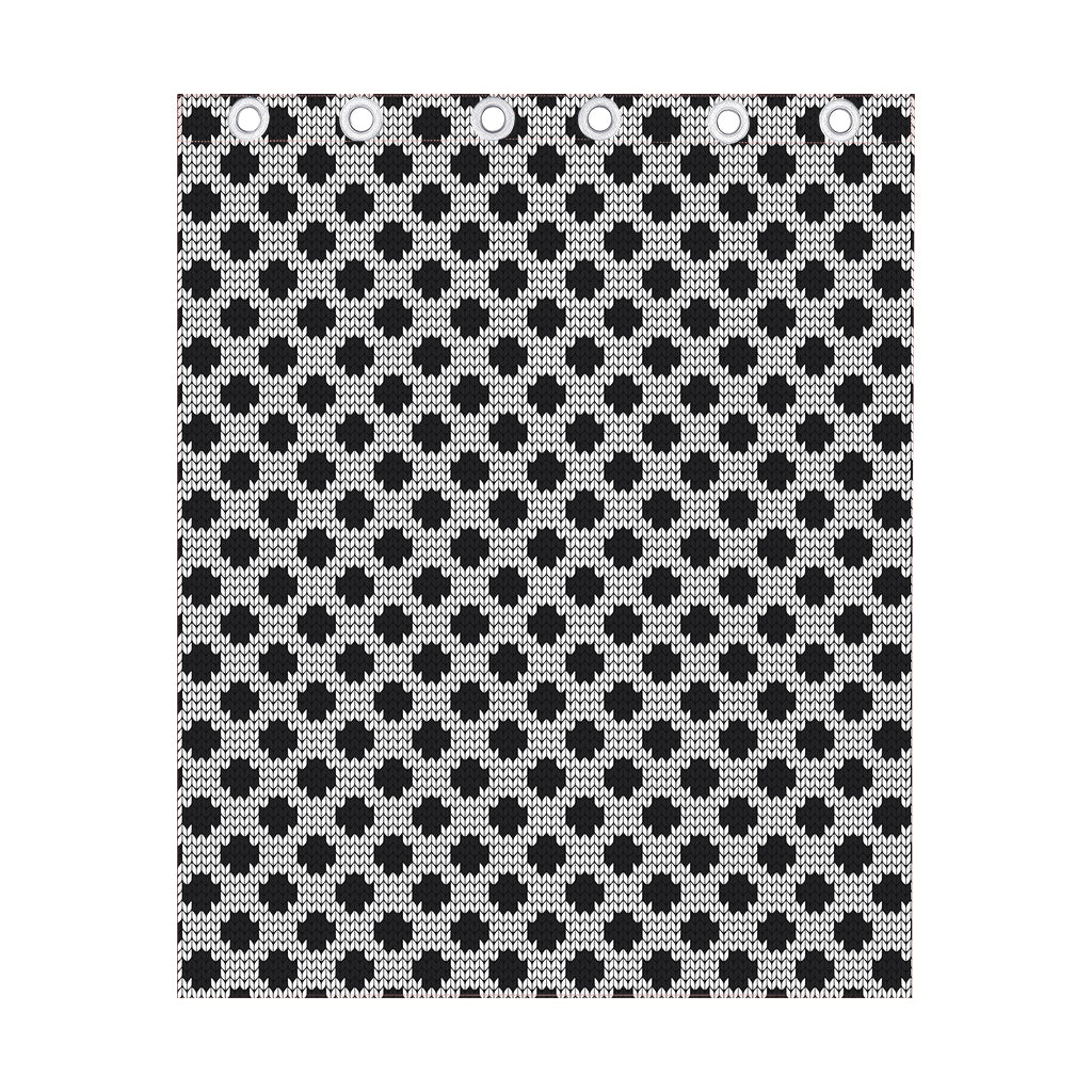 Polka Dot Knitted Pattern Print Curtain