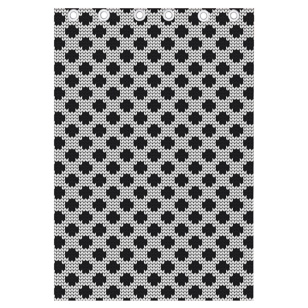 Polka Dot Knitted Pattern Print Curtain