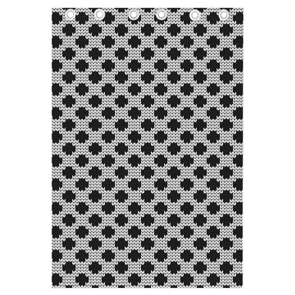 Polka Dot Knitted Pattern Print Curtain