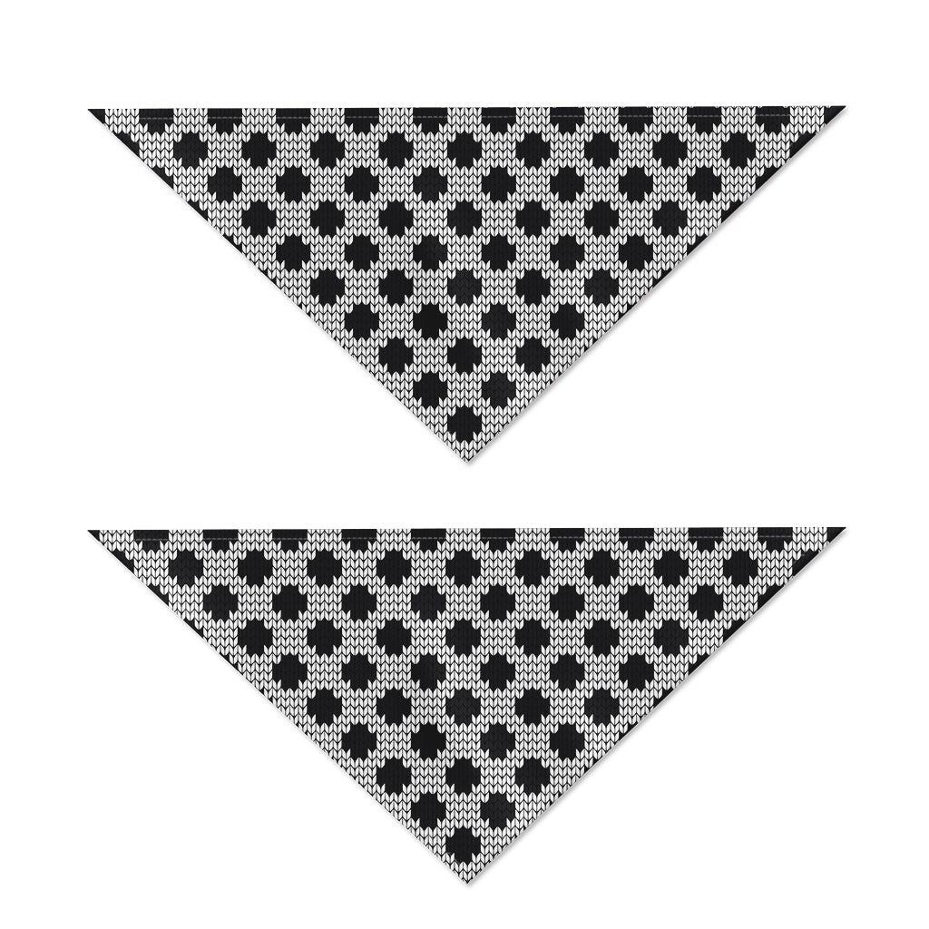 Polka Dot Knitted Pattern Print Dog Bandana