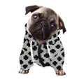 Polka Dot Knitted Pattern Print Dog Zip Up Hoodie
