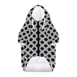 Polka Dot Knitted Pattern Print Dog Zip Up Hoodie