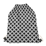 Polka Dot Knitted Pattern Print Drawstring Bag