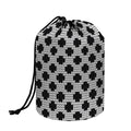 Polka Dot Knitted Pattern Print Drawstring Makeup Bag
