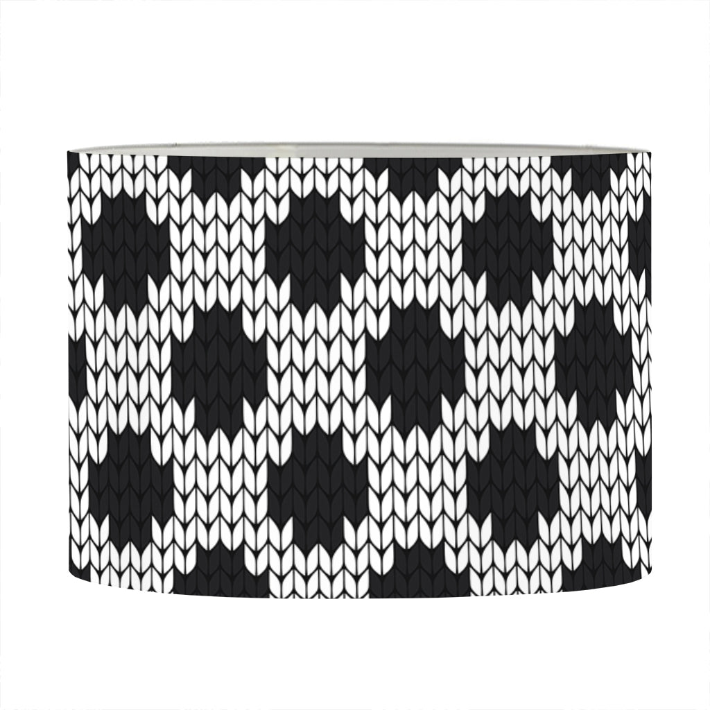 Polka Dot Knitted Pattern Print Drum Lamp Shade