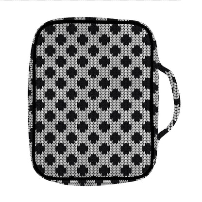 Polka Dot Knitted Pattern Print Front Pocket Bible Bag