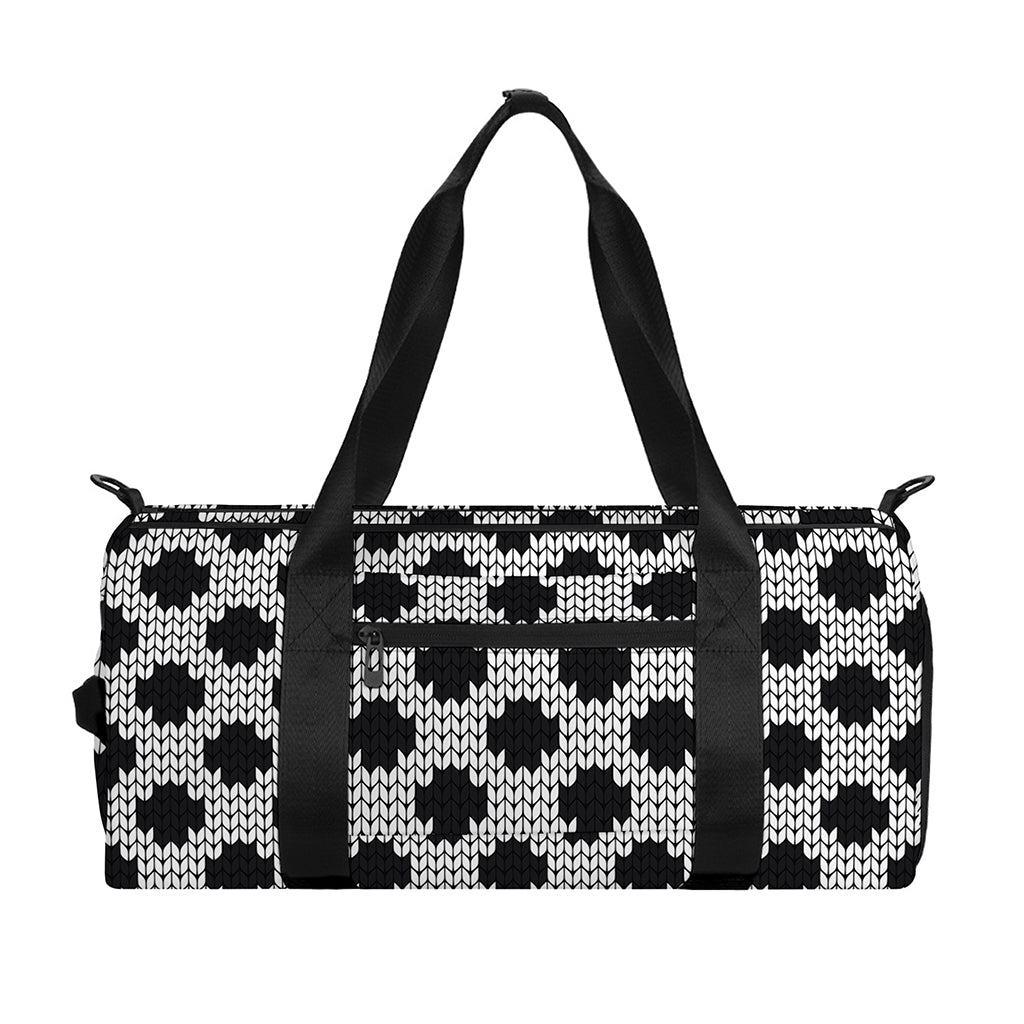 Polka Dot Knitted Pattern Print Gym Bag